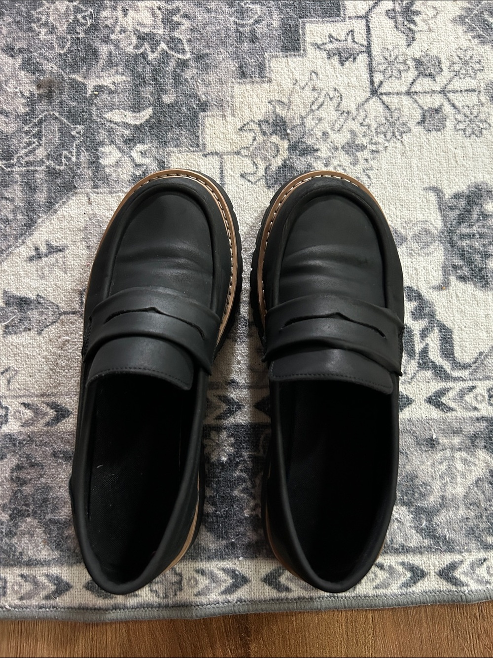 Women’s Black Slip-On Penny Loafers